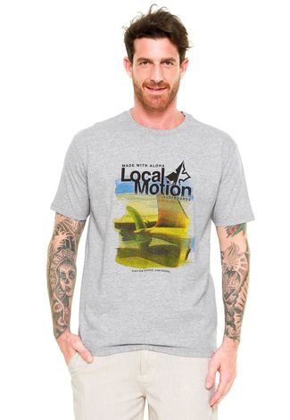 Camiseta Local Motion Surfboard Cinza
