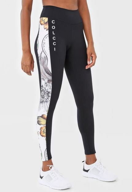 Legging Colcci Fitness Floral Preta - Marca Colcci Fitness