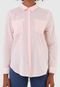 Camisa Only Listrada Rosa - Marca Only