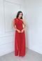Vestido Longo Frente Única Lurex Brunne Vermelho - Marca Cia do Vestido