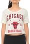 Camiseta Cropped NBA Chicago Bulls Bege - Marca NBA