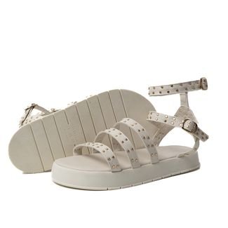 Sandália DAFITI SHOES Tiras Off-White - Compre Agora