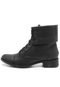 Bota Coturno DAFITI SHOES Recortes Preta - Marca DAFITI SHOES