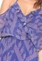 Vestido Ciganinha Lez a Lez Curto Estampado Azul - Marca Lez a Lez