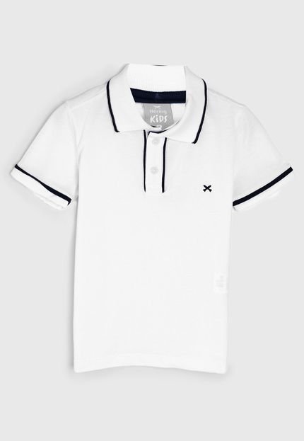 Camisa Polo Infantil Hering Kids Logo Branca - Marca Hering Kids