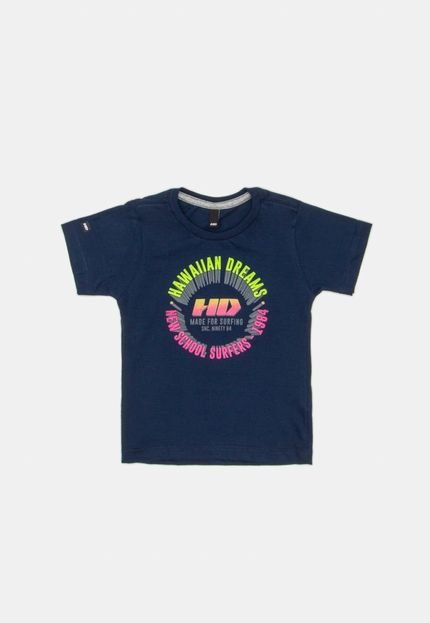Camiseta HD Infantil Estampada Azul Marinho - Marca HD Hawaiian Dreams