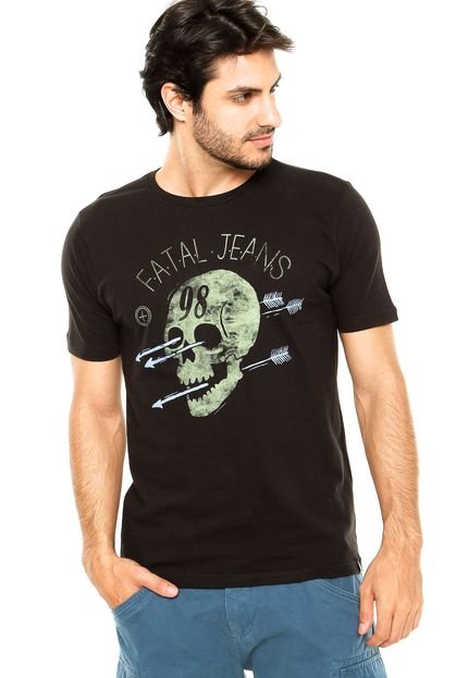 Camiseta Fatal Estampada Preta - Marca Fatal Surf