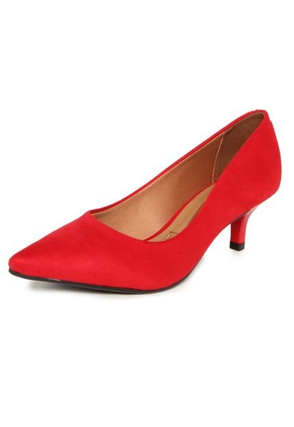 Scarpin Vizzano Bico Fino Vermelho - Marca Vizzano