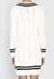 Vestido Tricot Lauren Ralph Lauren Curto Listras Off-White - Marca Lauren Ralph Lauren