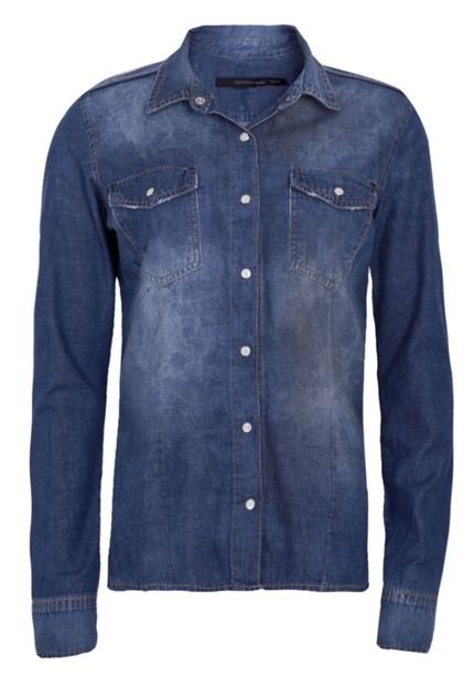 Camisa Jeans Calvin Klein Jeans Make Azul - Marca Calvin Klein Jeans