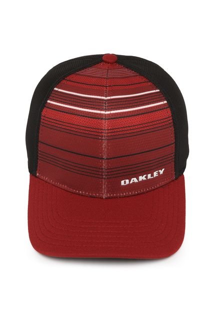 Boné Oakley Silicone Bark Trucker Vermelho - Marca Oakley