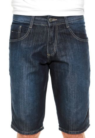 Bermuda Jeans Biotipo Pespontos Azul
