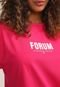 Vestido Forum Curto Logo Rosa - Marca Forum