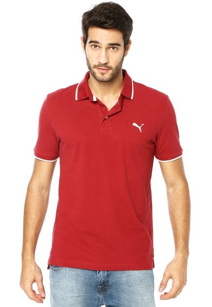 Camisa Polo Puma Fun S.Casual F. Biking Vinho - Marca Puma