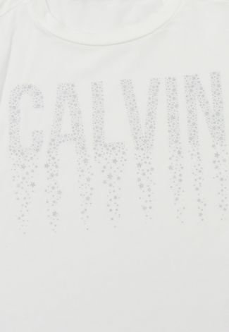 Camiseta Calvin Klein Kids Menina Estampado Branco