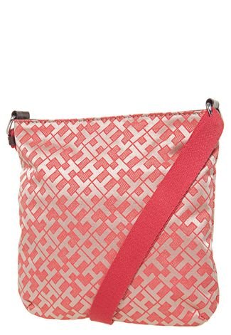 Bolsa Tommy Hilfiger Web Loop Xbody Geo Rosa - Compre Agora