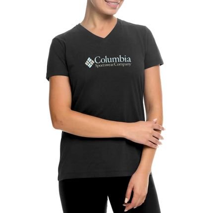 Camiseta Columbia Brand Retro Preto Feminino - Marca Columbia