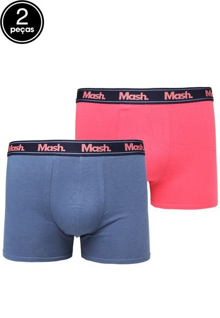 Kit 2pçs Cuecas MASH Cotton Basic Azul/Rosa - Marca MASH