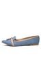 Mocassim DAFITI SHOES Bico Fino Azul - Marca DAFITI SHOES