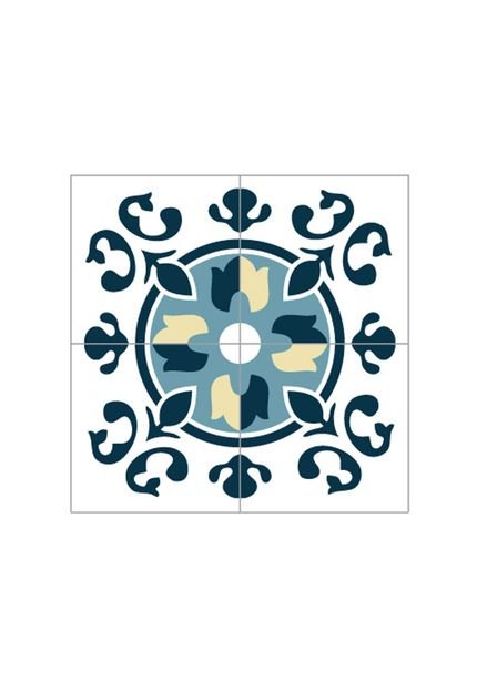 Azulejo Decorativo Grudado Requinte Kit com 32 peças Único - Marca Grudado