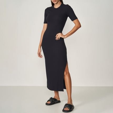 Vestido Colcci Canelado Ve25 Preto Feminino - Marca Colcci