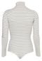 Body Indecense Listrado Off-white - Marca Indecense