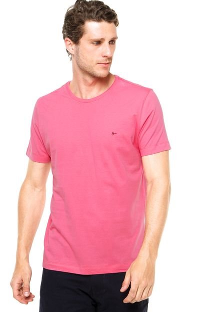 Camiseta Aramis Bordado Rosa - Marca Aramis