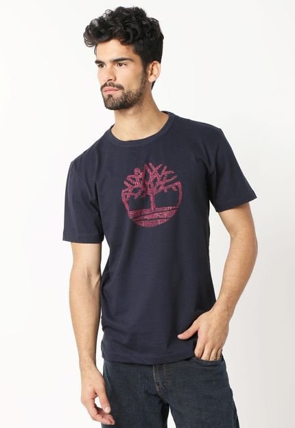 Camiseta Timberland Logo Tree Azul - Marca Timberland