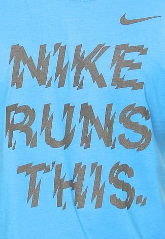 Camiseta Nike Run High Is Real Azul