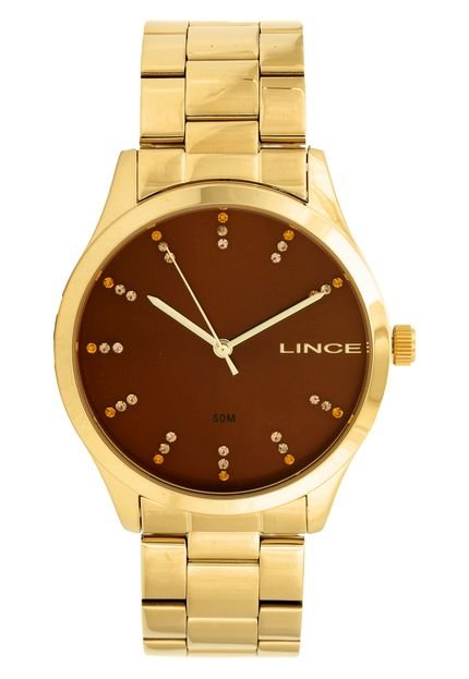 Relógio Lince LRG4445L-M1KX Dourado/Marrom - Marca Lince