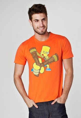 Camiseta Cavalera The Simpsons Laranja