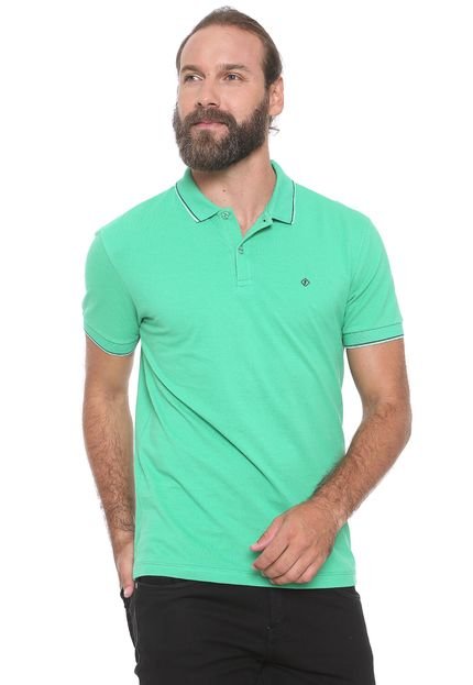 Camisa Polo Forum Reta Listras Verde - Marca Forum