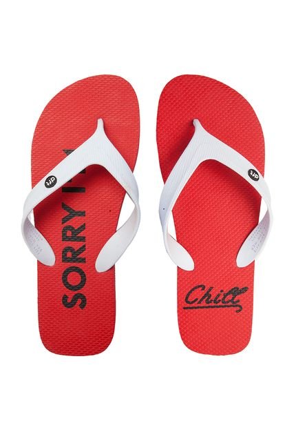 Chinelo Dafiti Shoes Textura Vermelho - Marca DAFITI SHOES