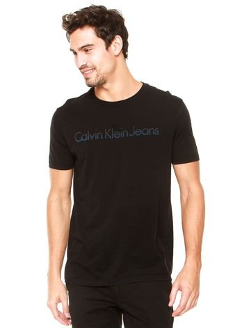 Camiseta Calvin Klein Jeans Institucional Preta - Compre Agora | Tricae  Brasil