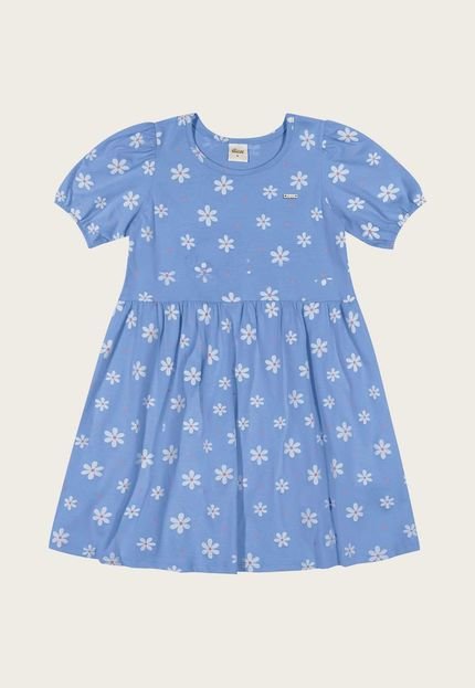 Vestido Infantil Elian Floral Azul - Marca Elian