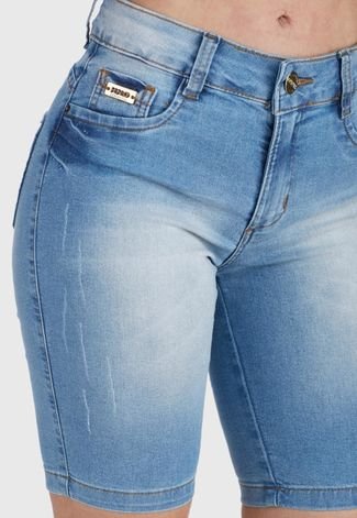 Bermuda Jeans HNO Jeans Hot Pants Comfort Plus Azul
