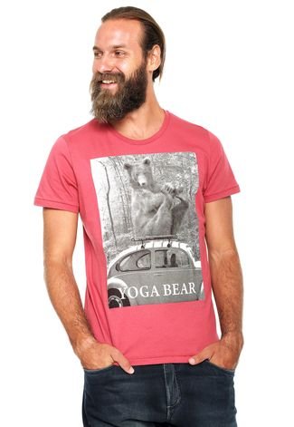 Camiseta Colcci Yoga Bear Vermelha