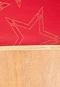 Toalha de Mesa Karsten Natal Golden Estrelas 175x270cm Vermelha - Marca Karsten