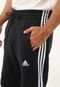 Calça de Moletom adidas Sportswear Jogger 3 Stripes French Terry Preta - Marca adidas Sportswear