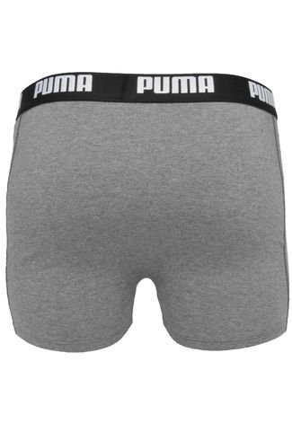 Cueca Puma Boxer Logo Cinza