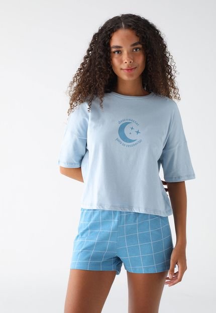 Conjunto de Pijama Hering Desconectar Azul - Marca Hering