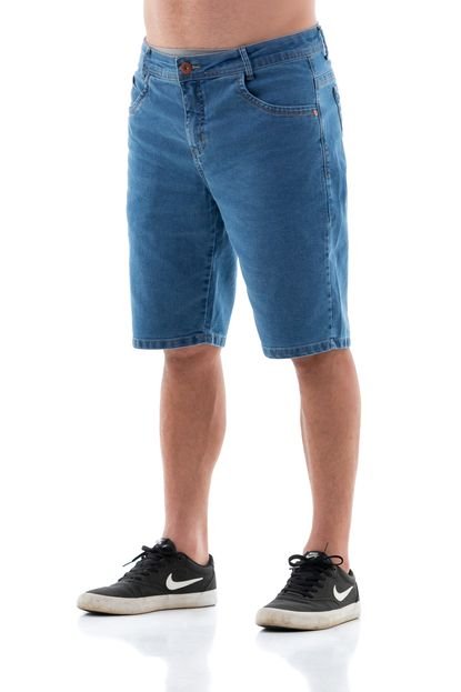 Bermuda Jeans Masculina Arauto Slim Forte Plus  Azul Claro - Marca ARAUTO JEANS