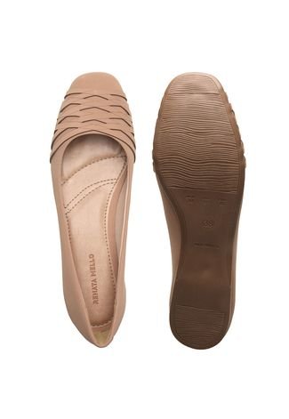 Sapatilha DAFITI SHOES Recortes Nude - Compre Agora