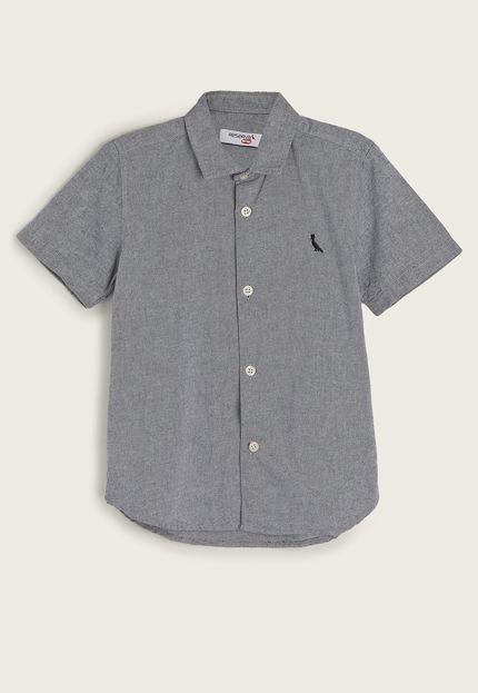 Camisa Infantil Reserva Mini Oxford Cinza - Marca Reserva Mini