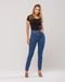 Calça Jeans Mom Feminina Cintura Alta Básica com Elastano 00201 Escura Consciência - Marca Consciência
