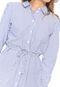 Vestido Chemise JdY Curto Listras Branco/Azul - Marca JdY
