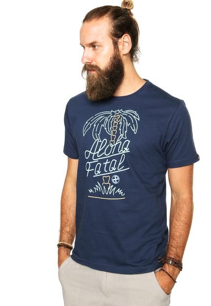 Camiseta Fatal Coqueiro Azul Marinho - Marca Fatal Surf