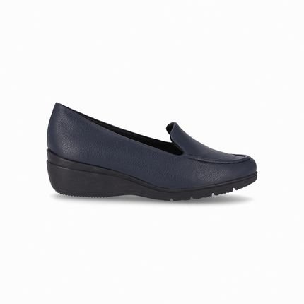 PICCADILLY MAXI - Sapato Loafer Beth Anabela Médio Navy - Marca Piccadilly