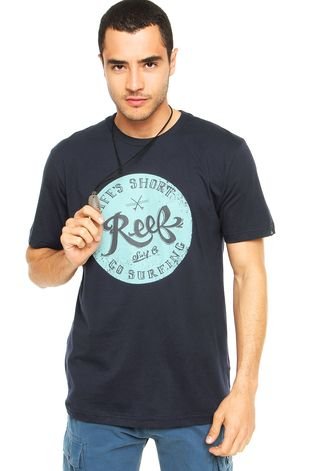 Camiseta Reef Contrasted Palm Azul