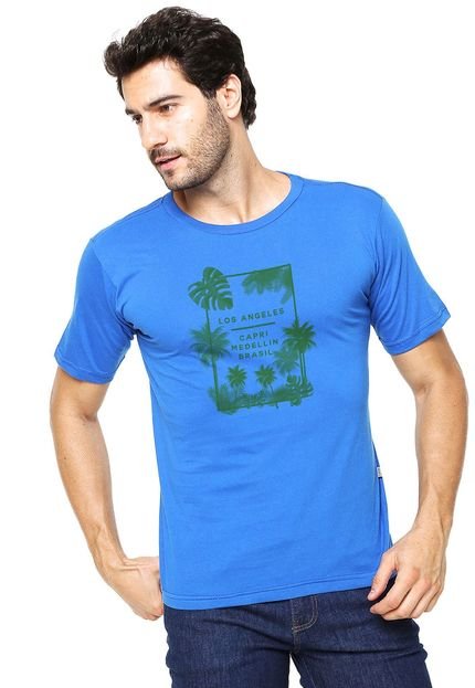 Menor preço em Camiseta RGX LA Capri MED BR Azul Bic